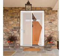 Mosquitera Cortina Puerta Magnetica 224 x 128 cm Cortina de Malla Protección Contra Insectos Que Entre Aire Fresco Fácil Instalación sin Taladrar, Blanco