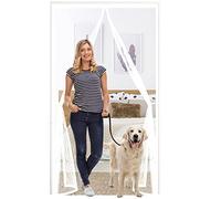 Mosquitera Cortina Puerta Magnetica, 250 x 255 cm Anti Mosquito Insecto Mosquitera, Fácil Instalación sin Taladrar para Sala de EstarDormitorioPatioBalcón, Blanco