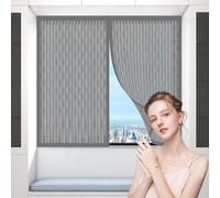 Mosquitera Cortina Puerta Magnetica 30 x 50 cm, Mantiene El Aire Fresco Dentro y Los Bichos Fuera, Mosquitera Magnética para Puerta, para Todas Las Puertas y Ventanas, Gris