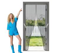 Mosquitera Cortina Puerta Magnetica 91 x 226 cm Imán sin Necesidad de Taladrar Mosquitera Ventana Magnetica Resistente para Puertas de Balcón O Terraza, Gris