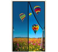 Mosquitera Cortina Puerta Magnetica Imantada Exterior Corredera, 100x170cm Puerta de Malla Corredera cortina para del Balcón Corredor Contrapuertas con Anti Mosquito, Negro 1995-Tamaños