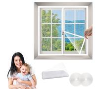 Mosquitera de 65 x 155 cm (ancho x alto) | Malla fina para ventana, vidrio, pantallas, puertas | Protección contra insectos, moscas, arañas y plagas al aire libre | Red adhesiva para insectos