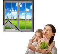 Mosquitera de 95 x 95 cm, malla autoadhesiva, mosquitera ajustable para mantener a los insectos y moscas fuera