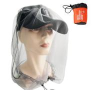 Mosquitera de Cabeza Cubierta, 2 Piezas Mosquito Head Net, Protección de Malla para Cara Cuello contra Insectos, Máscara de Mosquito para Exteriores Senderismo Pesca Camping Escalada y Caminar(Gris)