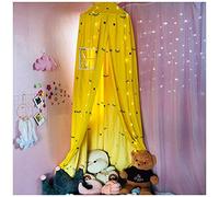 Mosquitera de Dosel para Cama Decoración de Habitación Zona de Juegos para Bebés Y Niños Amarillo(Altura:2.5M)