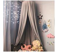 Mosquitera de Dosel para Cama Decoración de Habitación Zona de Juegos para Bebés Y Niños Verde gris(Altura:2.5M)