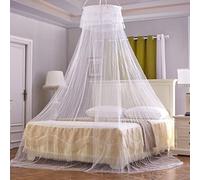 Mosquitera De Encaje De Doble Capa Para Cama Doble, Tienda Repelente De Mosquitos, Toldo Para Rechazo De Insectos, Cortina Para Cama, Tienda Para Cama,Blanco,Lleno