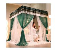 Mosquitera de lujo para dosel de cama, cortina para litera de cuatro postes con soporte para habitación de adultos, ideal para la decoración de dormitorios de adultos.，Green 2 150X200cm/59X79inch