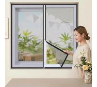 Mosquitera De Malla De Fibra De Vidrio Modelo Con Cremallera, Instalación Sencilla Mosquitera Lavable, Fibra De Vidrio Ignífuga Y Resistente Al Desgarro, Diseño Minimalista(Black,50x55cm)