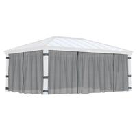 Palram - Canopia Cortina mosquitera para cenador Dallas (An x Al: 533 x 212 cm, Gris)