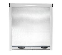 Mosquitera de rodillo reductible Hyperbriko para ventana vertical blanca fácil d