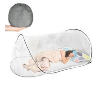 Mosquitera de viaje, plegable para cama individual, cama de malla fina portátil para camping, patios traseros, tienda de viaje plegable, mosquitera de viaje (negro)