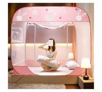 Mosquitera desplegable para cama, tienda de campaña portátil de viaje con 2 puertas, diseño plegable para acampar al aire libre y uso doméstico