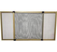 Mosquitera extensible de aluminio Bronce, Mosquitera fija extensible color bronce adaptable a ventanas, anti-insectos (mosquitos o moscas) (40x50-92cm)