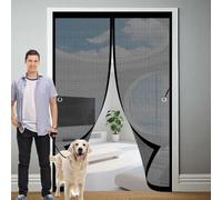 Mosquitera Imantada 80 x 110 cm Protección Contra Insectos, Malla Fina, Mantiene El Aire Fresco, Cortina Mosquitera Magnética para Puerta de Balcón, Puerta de Patio, Negro