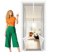 Mosquitera Imantada Puerta 100 x 253 cm Magnético Automático Cortinas Mosquitera Puerta Mantiene El Aire Fresco para Todos Los Tamaños de Puertas, Blanco