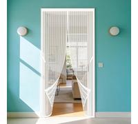 Mosquitera Imantada Puerta 101 x 200 cm Varios Tallas Mosquitera Puerta Exterior Transpirables Fácil Instalación sin Taladrar para Balcón Salón Dormitorio de Patio, Blanco