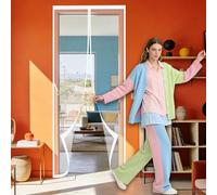 Mosquitera Imantada Puerta 101 x 268 cm Magnético Automático Mosquitera Magnética Proteja a su Familia de Los Mosquitos para Puertas de Salón Balcón Corredor, Blanco