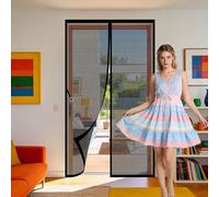 Mosquitera Imantada Puerta 101 x 300 cm Varios Tallas Fly Curtains for Door Fácil Instalación sin Taladrar para Puerta Del Balcón, Patio, Negro