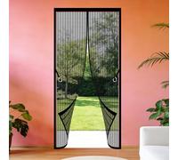 Mosquitera Imantada Puerta 106 x 268 cm Fácil de Instalar, No Requiere Herramientas Mosquitera Magnetica Puerta Lejos de Los Mosquitos para Exterior de Balcón Patio, Negro