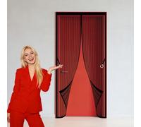 Mosquitera Imantada Puerta 109 x 265 cm Imán sin Necesidad de Taladrar Fly Curtains for Door Montaje Sencillo sin Necesidad de Taladrar para Puertas de Patio y Balconeras, Negro