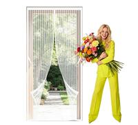 Mosquitera Imantada Puerta 120 x 235 cm Cierre Magnético de Arriba a Abajo Cortina Magnética Resistente a La Rotura para Puertas de Patio y Balconeras, Blanco