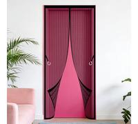 Mosquitera Imantada Puerta 122 x 182 cm Cierre Magnético de Arriba a Abajo Mosquitera Magnetica Puerta Transpirables, Antimosquitos para Puertas de Salón Balcón Corredor, Negro