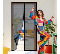 Mosquitera Imantada Puerta 66 x 276 cm Varios Tallas Cortinas Mosquitera Puerta Transpirables, Antimosquitos para Balcón Salón Dormitorio de Patio, Negro