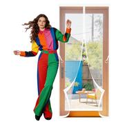 Mosquitera Imantada Puerta 68 x 212 cm Magnético Automático Automáticamente Mosquitera Magnética Fácil Instalación sin Taladrar para Puerta Del Balcón, Patio, Blanco