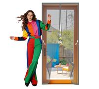 Mosquitera Imantada Puerta 68 x 225 cm Magnético Automático Automáticamente Mosquitera Magnética Fácil Instalación sin Taladrar para Puerta Del Balcón, Patio, Gris