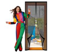 Mosquitera Imantada Puerta 68 x 240 cm Magnético Automático Automáticamente Mosquitera Magnética Fácil Instalación sin Taladrar para Puerta Del Balcón, Patio, Negro