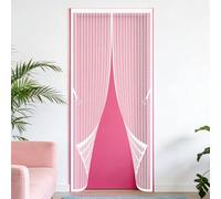 Mosquitera Imantada Puerta 72 x 186 cm Cierre Magnético de Arriba a Abajo Mosquitera Magnetica Puerta Transpirables, Antimosquitos para Puertas de Salón Balcón Corredor, Blanco
