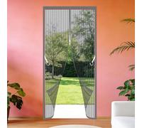 Mosquitera Imantada Puerta 94 x 252 cm Fácil de Instalar, No Requiere Herramientas Mosquitera Magnetica Puerta Lejos de Los Mosquitos para Exterior de Balcón Patio, Gris