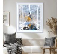 Mosquitera Magnética 100 x 115 cm Cierre Automático, Automáticamente y Mantiene El Aire Fresco, La Cortina Magnética Es Ideal Cortina Mosquiteras para Todas Las Ventana, Blanco