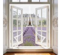 Mosquitera Magnetica 100 x 130 cm Cierre Automático, Mantiene El Aire Fresco en El Interior, Fácil de Instalar, Los Bichos Fuera Cortina Puerta para Puerta Corredera, Blanco