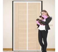Mosquitera Magnetica 100 x 185 cm Cierre Automático, Que Entre Aire Fresco Cortina Mosquiteras Magnética Fácil Instalación sin Taladrar para Correderas, Garaje O Patio, Blanco