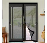 Mosquitera Magnetica 100 x 205 cm Transpirables, Antimosquitos Cortina Mosquitera Puerta Exterior Mantiene El Aire Fresco para Puerta Exterior, de Balcón/Patio, Negro