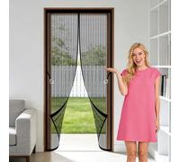 Mosquitera Magnetica 101 x 295 cm Varios Tallas Mosquitera Puerta con Iman Lejos de Los Mosquitos para Dormitorio Balcón Sala de Estar Puerta de Patio, Negro