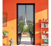 Mosquitera Magnetica 103 x 260 cm Cierre Magnético de Arriba a Abajo Automáticamente Cortina Mosquitera Puerta Lejos de Los Mosquitos para Todos Los Tamaños de Puertas, Negro