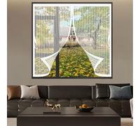 Mosquitera Magnética 104 x 142 cm (Personalizable) Antimosquitos, Cierre Automático Puerta de Malla Magnética Fácil Instalación, Varios Tallas para Terraza, Ventana, Door, Blanco