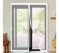 Mosquitera Magnetica 105 x 215 cm Transpirables, Antimosquitos Cortina Mosquitera Puerta Exterior Mantiene El Aire Fresco para Puerta Exterior, de Balcón/Patio, Blanco