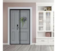 Mosquitera Magnetica 110 x 180 cm Protección Insectos, Resistente a La Rotura Cortina Mosquitera para Puerta Fácil Instalación sin Taladrar para Dormitorio Sala de Puerta, Negro