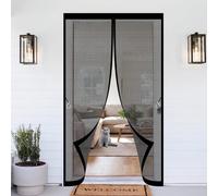 Mosquitera Magnetica 110 x 210 cm Proteger a su Familia Cortina Mosquitera Puerta Exterior Mantiene El Aire Fresco para Puerta Exterior, de Balcón/Patio, Negro