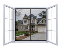 Mosquitera Magnética 110x170cm Mosquitera para Puerta Ventana Cortinas Mosquiteras Cierre de Arriba a Abajo Automáticamente Negro