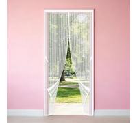 Mosquitera Magnetica 119 x 226 cm Se Cierra Automáticamente Mosquitera Magnética Fácil Instalación sin Taladrar para Balcón Salón Dormitorio Puerta de Patio, Blanco