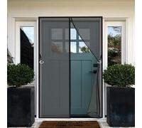 Mosquitera Magnetica 120 x 136 cm Mosquitera Imantada Puerta Mantiene El Aire Fresco Dentro y Los Bichos Fuera Fácil Instalación sin Taladrar, Negro