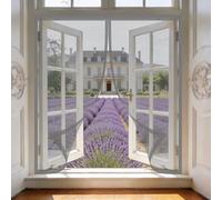 Mosquitera Magnetica 120 x 235 cm Cierre Automático, Mantiene El Aire Fresco en El Interior, Fácil de Instalar, Los Bichos Fuera Cortina Puerta para Puerta Corredera, Gris