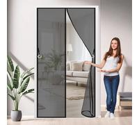 Mosquitera Magnetica 125 x 140 cm Protección Contra Insectos, Malla Fina, Mantiene El Aire Fresco, Mosquitera Magnética para Puerta para Puerta Corredera, de Salón, Negro