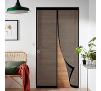 Mosquitera Magnetica 125 x 214 cm Transpirables, Antimosquitos Cortina Mosquitera Puerta Exterior Mantiene El Aire Fresco para Balcón Salón Dormitorio Puerta de Patio, Negro