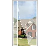 Mosquitera Magnética 125x200cm Cortina Mosquiteras Magnética Puerta de Malla para Puertas de Balcón Sótano Patio Corredera Puerta Blanco